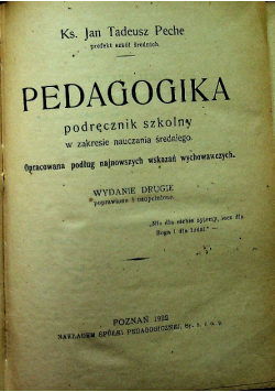 Pedagogika 1922 r.