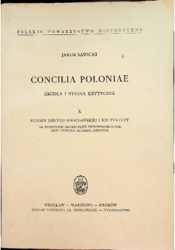 Concilia Poloniae Źródła i studia krytyczne X