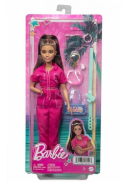 Barbie Lalka różowy kombinezon HPL76