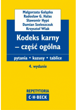 Kodeks karny - część ogólna
