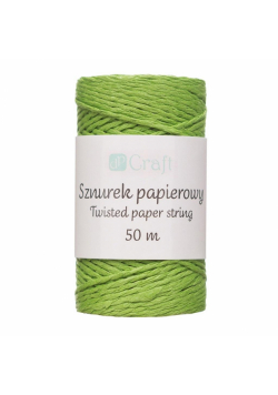Sznurek papierowy skręcany 50m zielony
