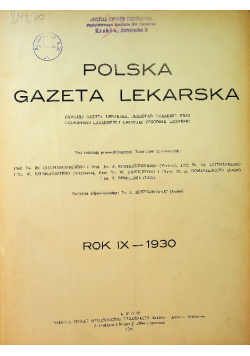 Polska gazeta lekarska nr 1 do 52 1930 r.