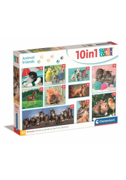 Puzzle 10w1 Super Kolor Animal Friends