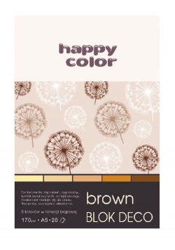 Blok A5/20K Deco Brown 170g HAPPY COLOR