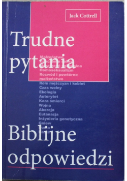 Trudne pytania Biblijne odpowiedzi