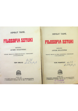 Filozofia sztuki taine Tom 1 i 2 1911 r.