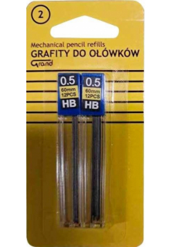Grafity do ołówków automatycznych 0,5mm 2szt