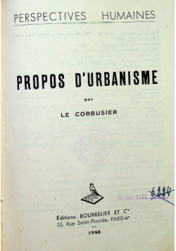 Propos D  Urbanisme 1946r.