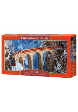 Puzzle 600 Panoramiczne Landwasser Viaduct, Swiss Alps