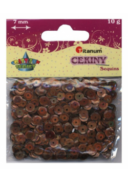 Cekiny brąz 7mm 10g