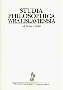 Studia philosophica wratislaviensia 2/2014