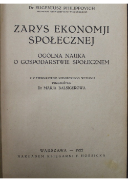 Zarys Ekonomji Społecznej 1922 r.