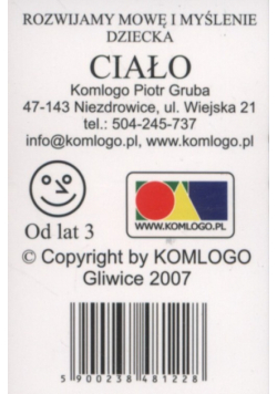 Karty Rozwijamy mowę i myślenie dziecka Ciało