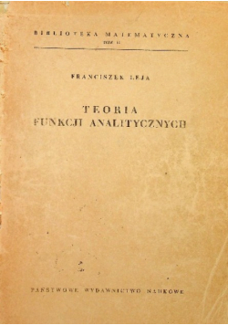 Teoria funkcji analitycznych