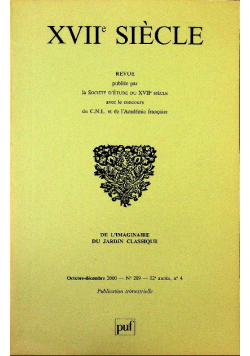 Revue XVII Siecle  Nr 209
