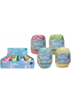 Rafia na szpulce 20m pastel (12szt)
