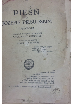 Pieśń o Józefie Piłsudskim ,1929r.