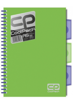 Brulion A5 CoolPack w kratkę 200 kartek zielony neon