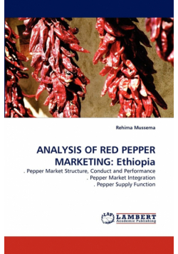 Analysis of Red Pepper Marketing