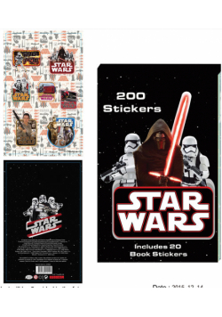 Naklejki w zesyzcie Star Wars - 200 sztuk