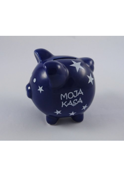 Skarbonka świnka z grafiką gwiazdek - Moja kasa