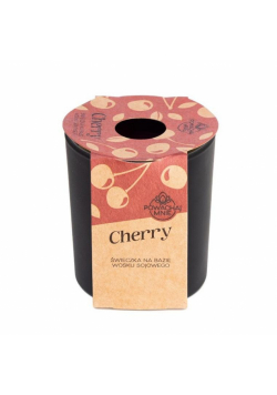 Świeczka sojowa Powąchaj mnie Cherry czarny 130ml
