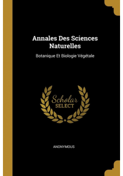 Annales Des Sciences Naturelles