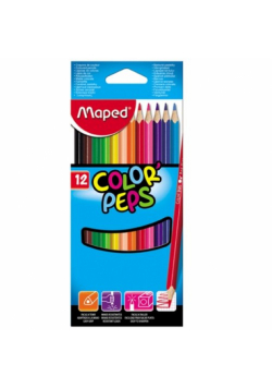 Kredki Colorpeps trójkątne 12 sztuk