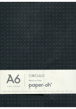 Notatnik A6 Paper-oh Circulo Black on Grey gładki
