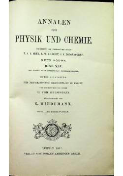 Annalen der physik und chemie Tom XLV 1892 r.