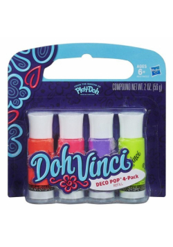 Play-Doh DohVinci Tuby Deco Pop 4 sztuki pastelowe