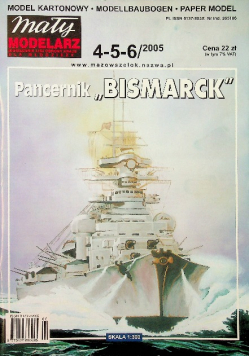 Mały modelarz Nr 1 do 3 / 16 Niemiecki pancernik Bismarck
