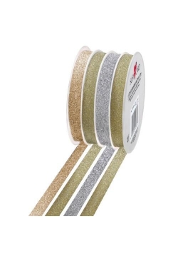 Wstążka Multi 10mm/3m złota/srebrna
