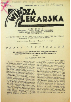 Wiedza lekarska 1933 r.
