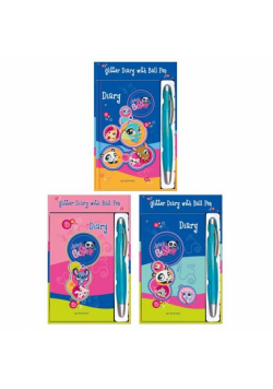 Pamiętnik brokatowy Littlest Pet Shop + długopis