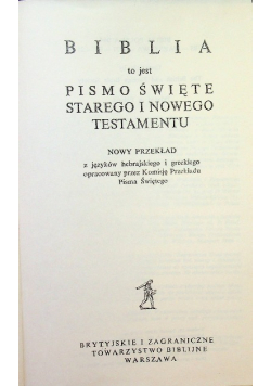 Biblia to jest Pismo Święte Starego