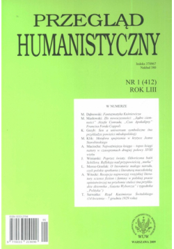 Przegląd humanistyczny 1/2009