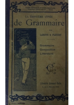 De grammaire, 1901r.