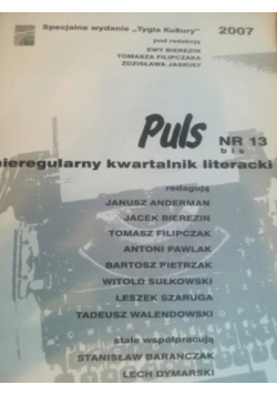 Puls Nieregularny Kwartalnik Literacki Nr 13 / 2007