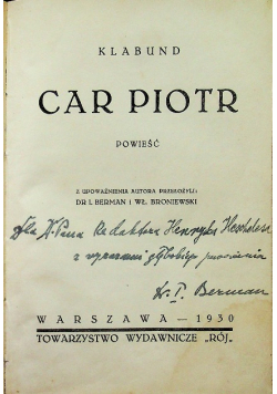 Car Piotr 1930 r.