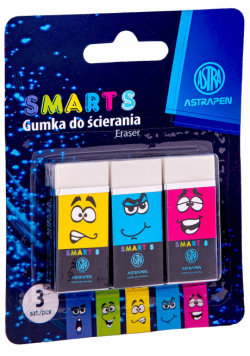 Gumka do ścierania Pen Smart S Astra blister 3 sztuki