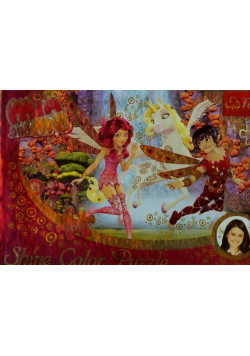 Puzzle 160 Mia and Me Shine color puzzle Przy wodospadzie