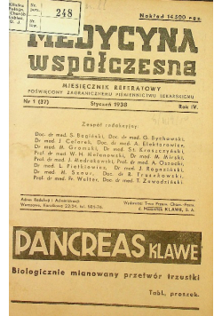 Medycyna współczesna 1938 r.