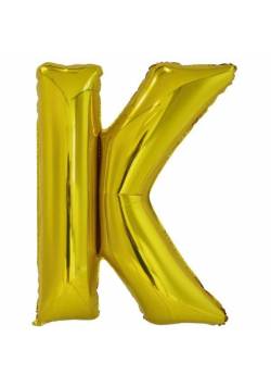 Balon foliowy litera K złota 63,5x86cm
