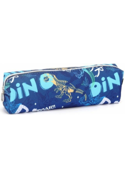 Piórnik tuba mała Dinozaury niebieski