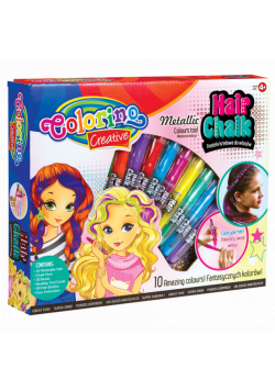 Pastele kredowe do włosów Colorino Kids 10 sztuk