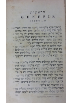Genesis Caput I. 1886 r.