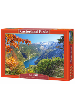 Puzzle Navy blue lake in the Alps 2000