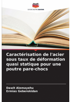 Caractérisation de l'acier sous taux de déformation quasi statique pour une poutre pare-chocs