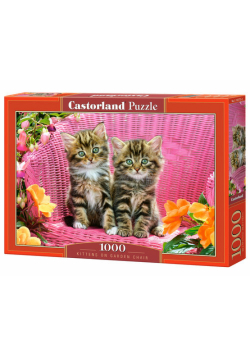 Puzzle Kittens on Garden Chair 1000